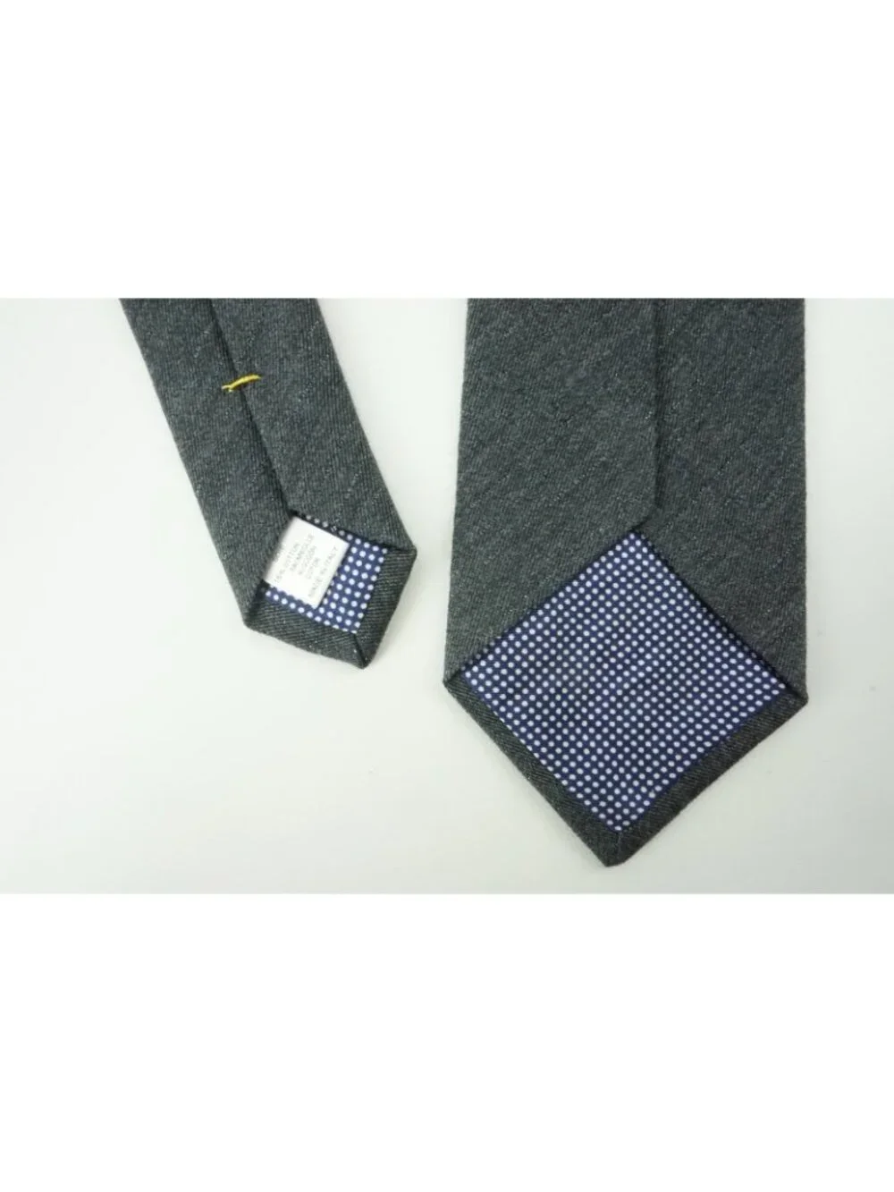 Eton Cloud Gray Tinsel Striped Silk Blend Tie Brand New With Tags